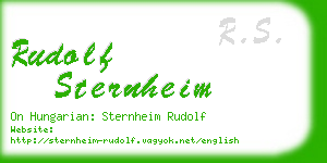 rudolf sternheim business card